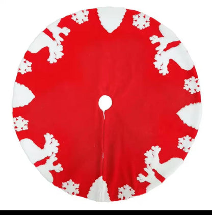 90cm Snow flakes Christmas tree skirts
