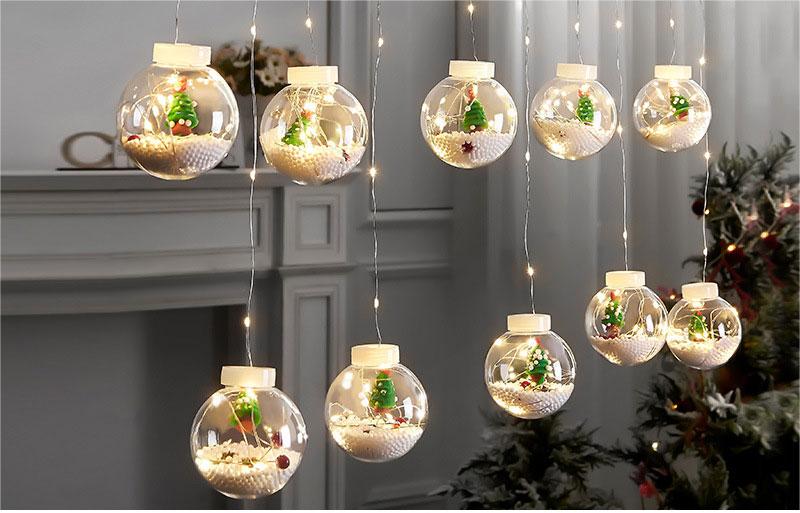 10pcs Christmas wish ball LED Garland curtain light