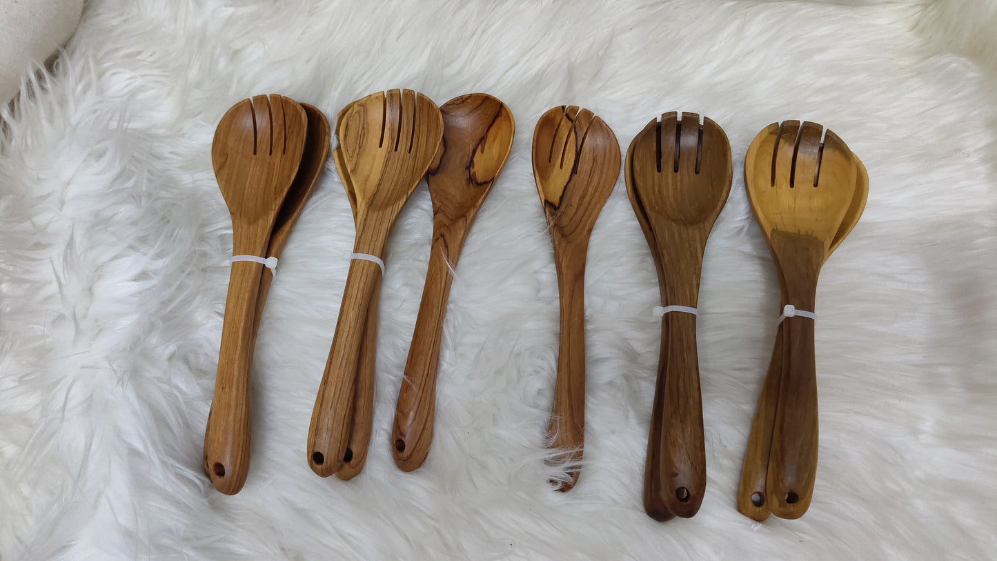 2Pc Wooden spoon set