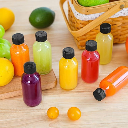 Set of 6 ginger shot  bottles with grey lids gha