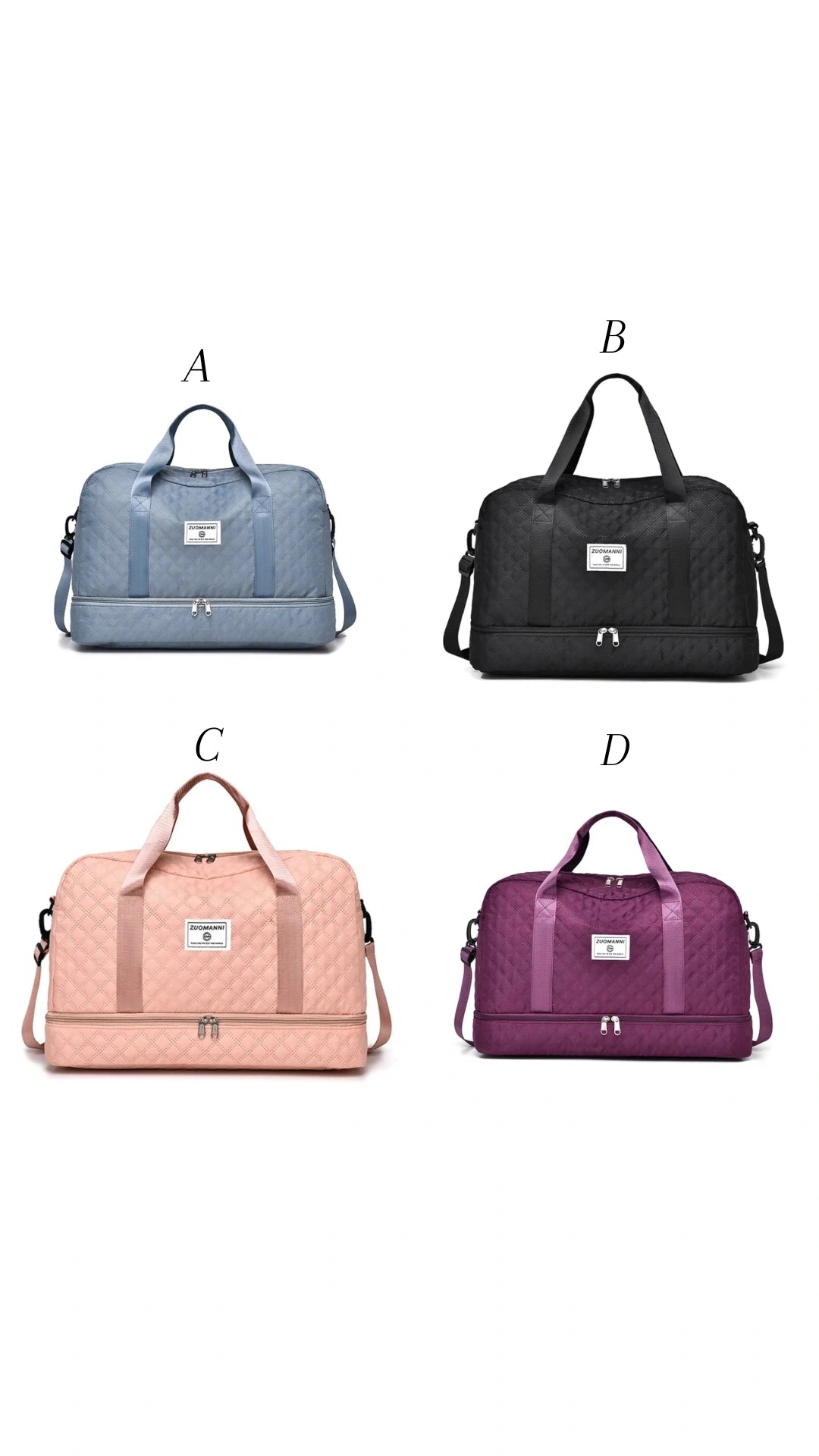 2 in1 duffle bags with Shoe bottom compartment