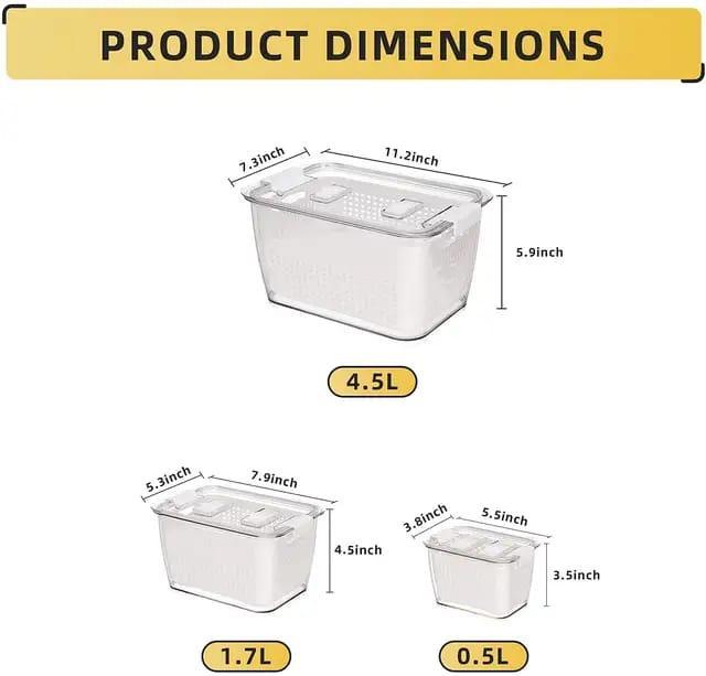 3Pc Fresh food containers