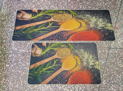Rubber bottom 2 in 1 kitchen mats