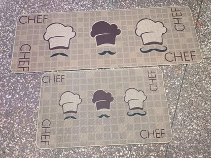 Rubber bottom 2 in 1 kitchen mats