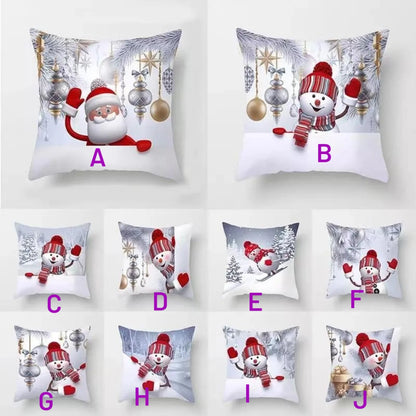 Christmas snow themed pillow cases