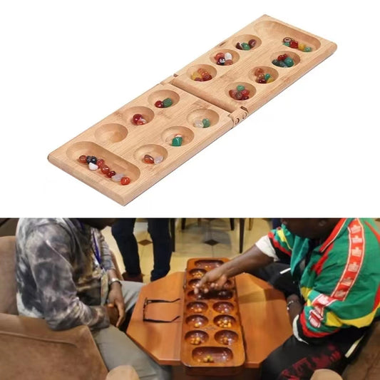 Wooden Mancala Board Game