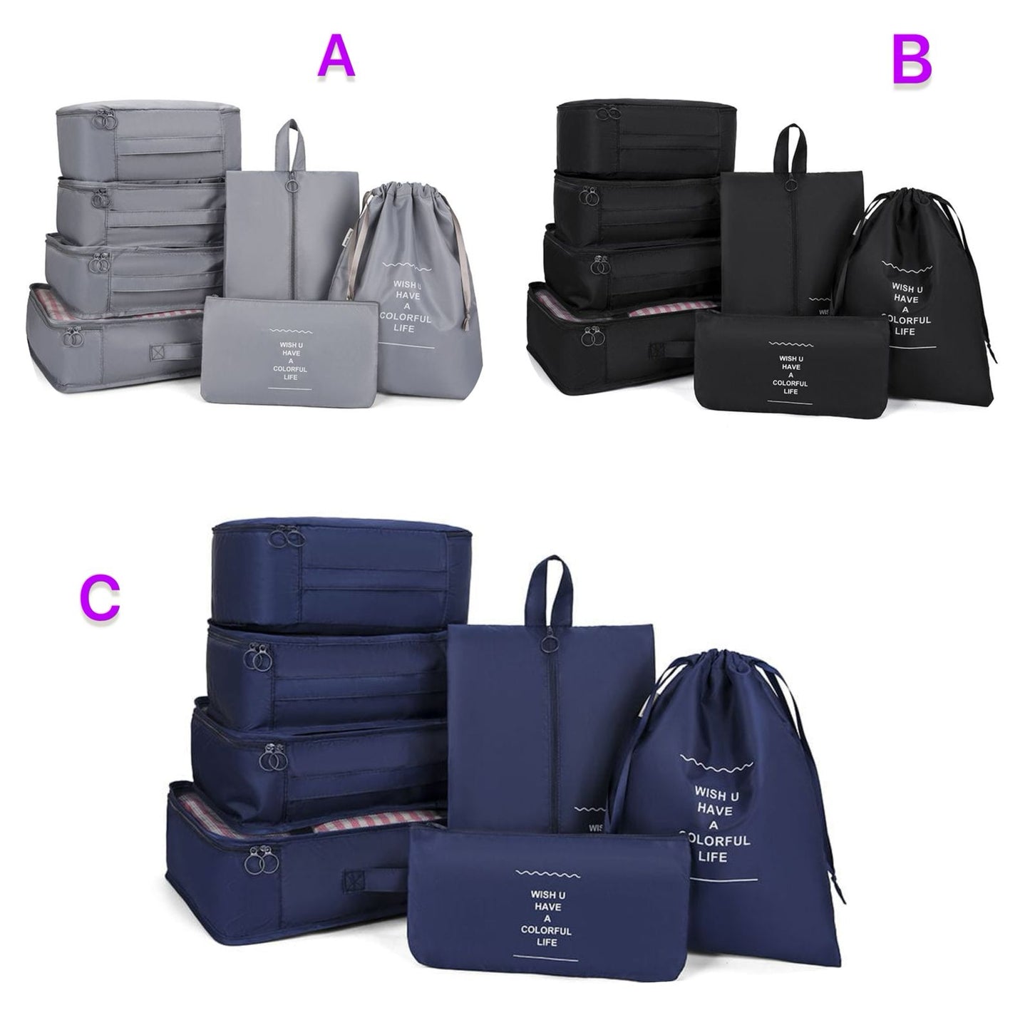 7pcs Luggage Travel Organizers