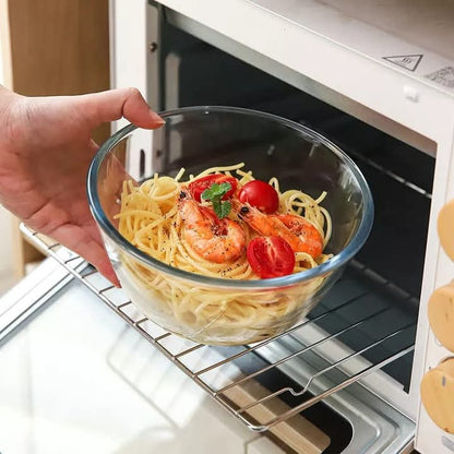 Glass salad bowls