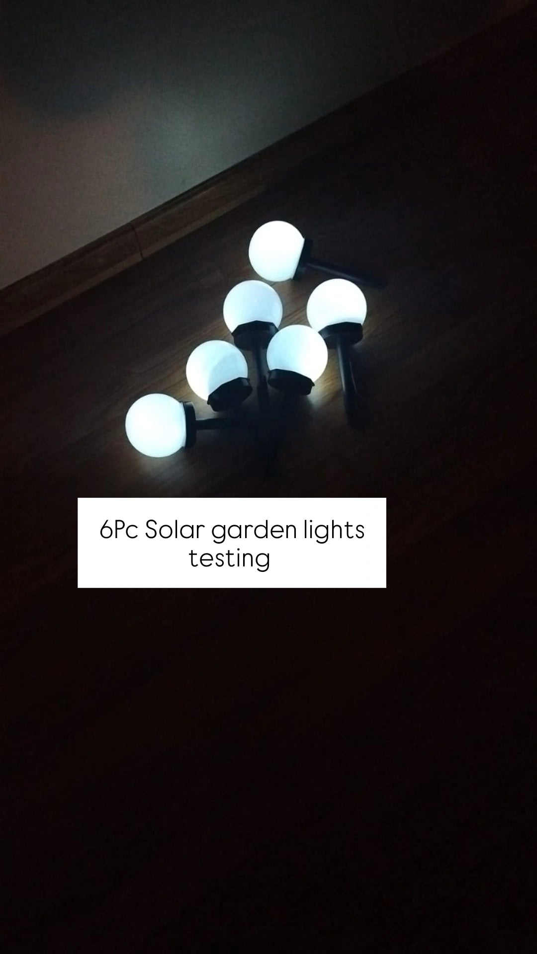 6Pcs Outdoor Ball Solar Garden Lights