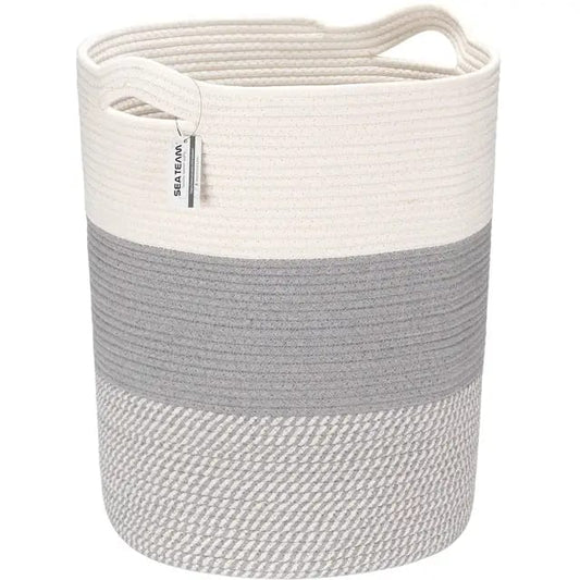 Cotton rope laundry basket