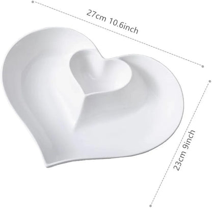 Heart shaped ceramic platter