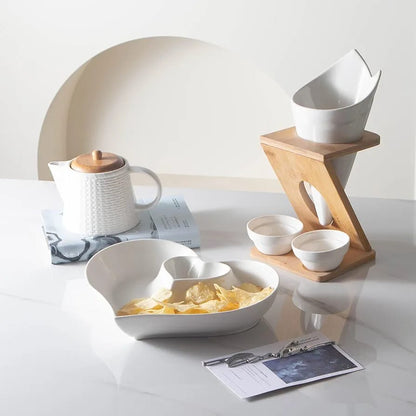 Heart shaped ceramic platter