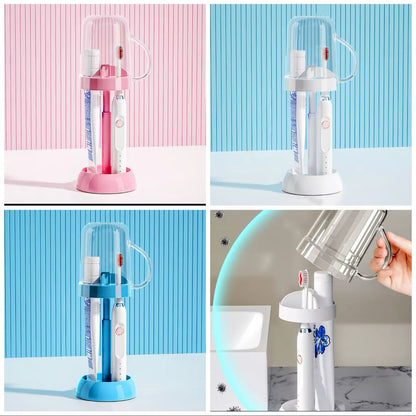 Adjustable toothbrush holder