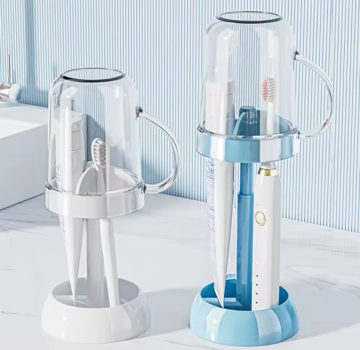 Adjustable toothbrush holder