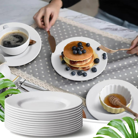 6pcs Ceramic hotel plates