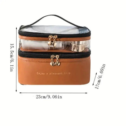 Double Layered Waterproof Cosmetic Bag BlackNov