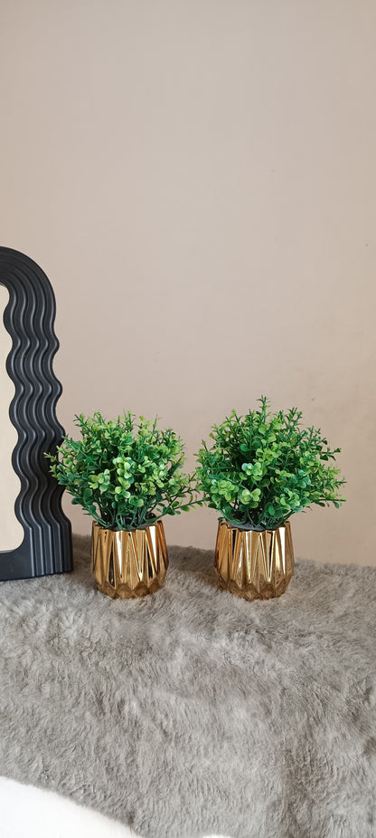 Artificial plants flowers and vase