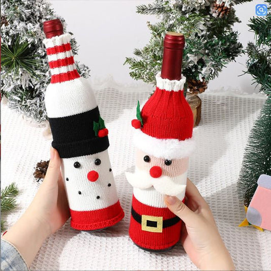 Christmas wine bottle bags