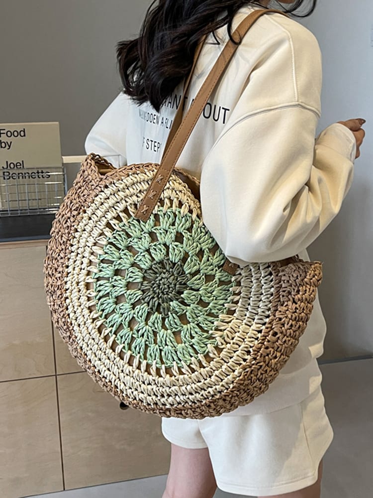 Straw woven bag tote bag