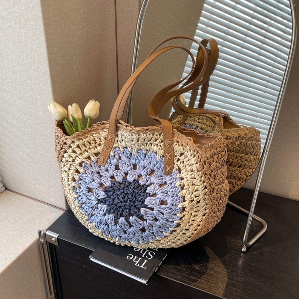 Straw woven bag tote bag