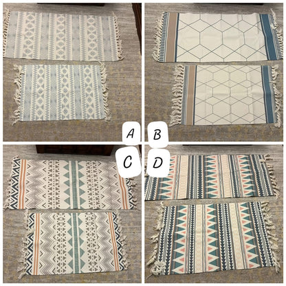 Cotton woven rugs