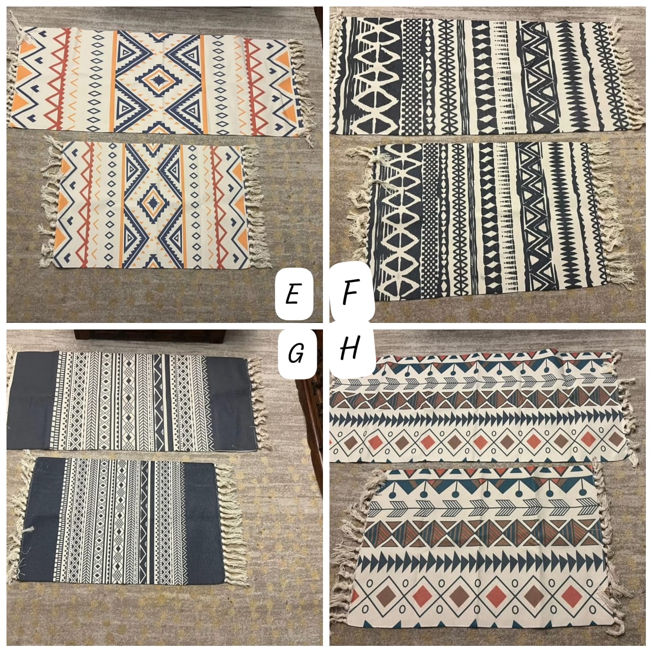 Cotton woven rugs