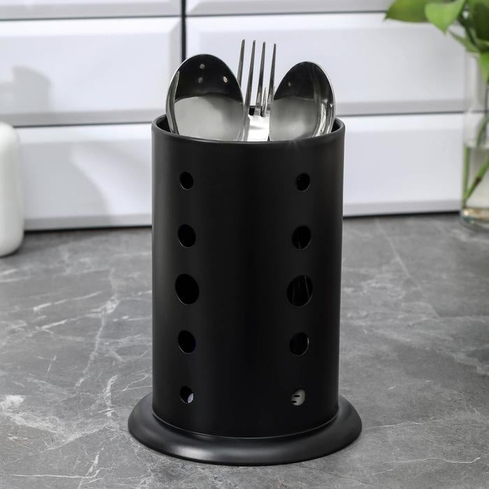 Black stainless steel cutlery holder chopsticks holder