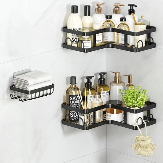 3pcs set corner Shower caddy shelf