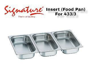 3Pc Stainless steel chaffing dishes food  insert