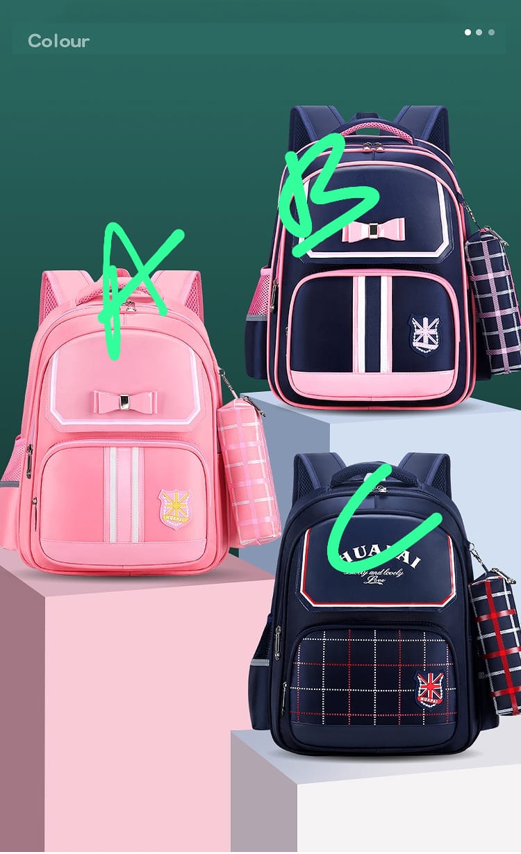 School bag backpack and pencil pouch