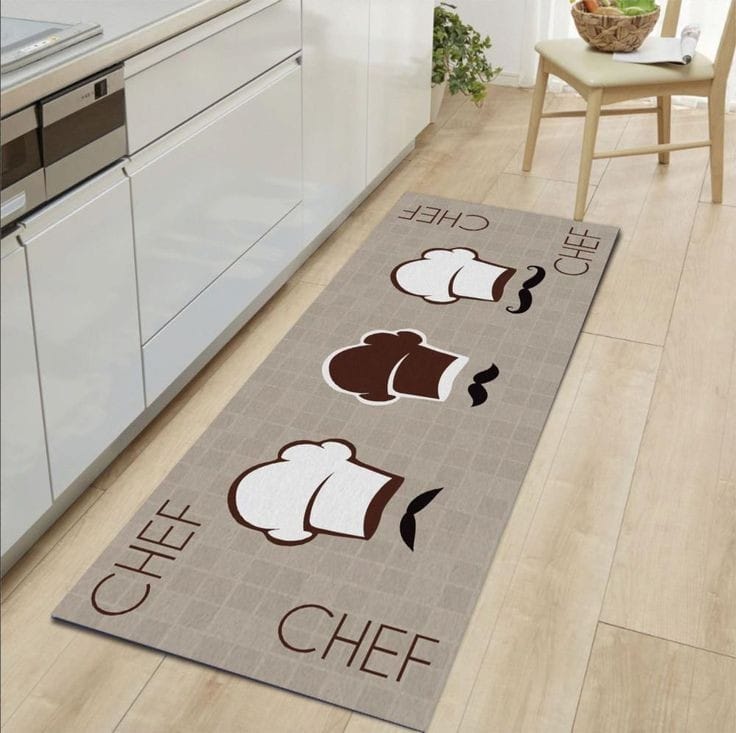 2pcs kitchen mats with rubber underside