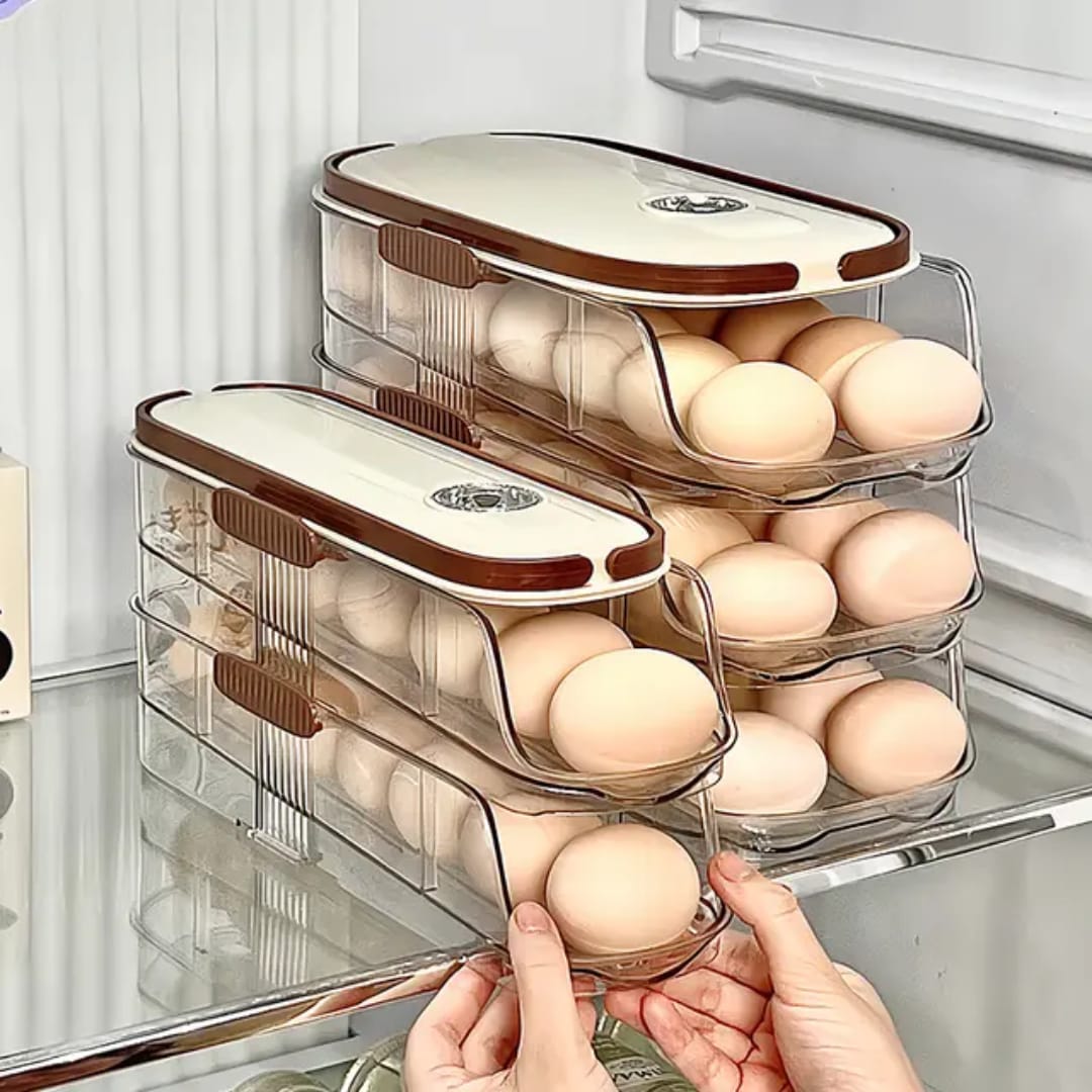 Acrylic Stackable Rolling Egg Storage Box