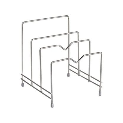 3 wide Slots Stainless Steel Counter Top Lid Holder