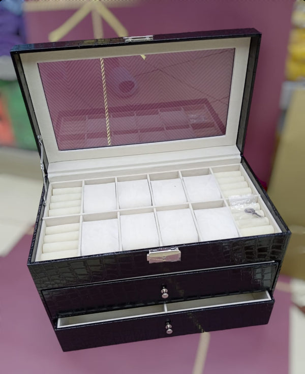 Multi-Level Watch and Jewellery Organizer Box