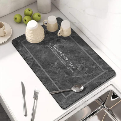 Kitchen dish drying mat