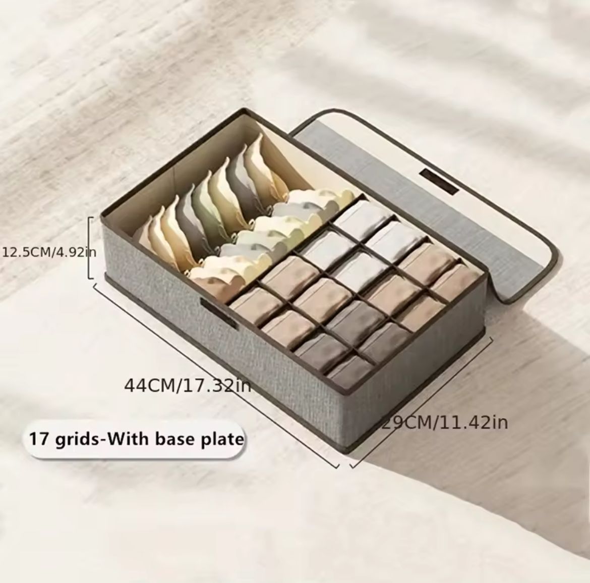 17 grid undergarment organizer