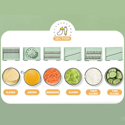 8pcs Salad Spinner with Vegetable Chopper