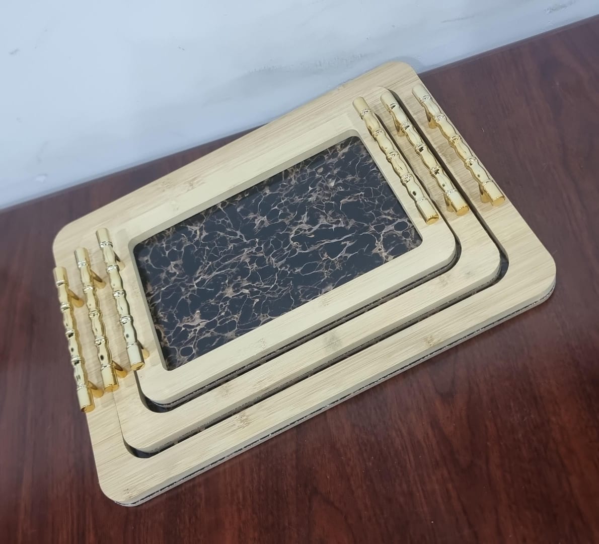 3 in 1 Wooden serving trays