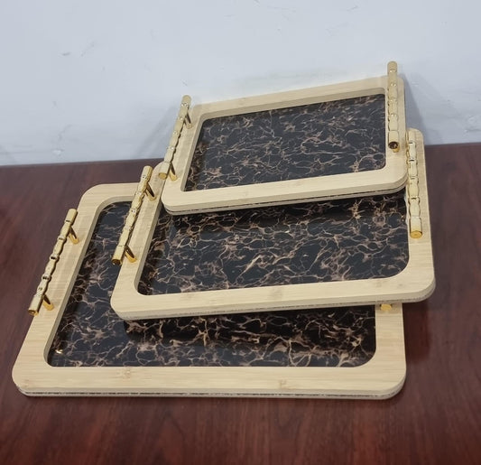 3 in 1 Wooden serving trays