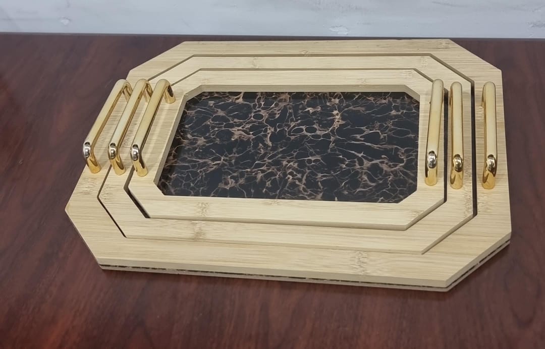 3 in 1 Wooden serving trays