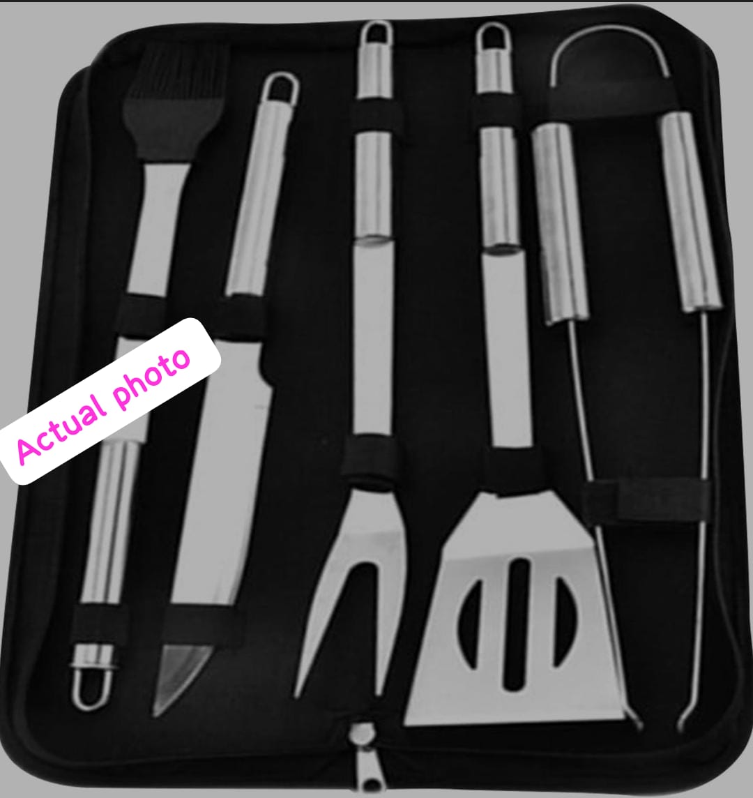 5Pc Bbq tools set with a bag