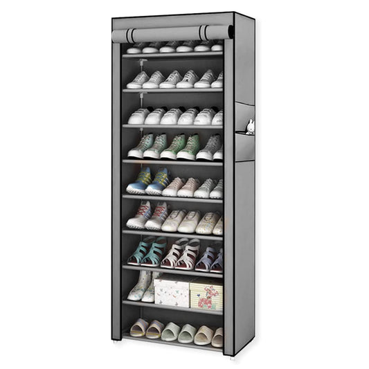 Zipper shoe cabinet