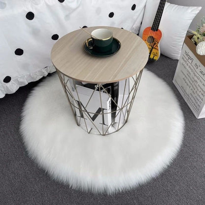 Flax fluffy fur rug