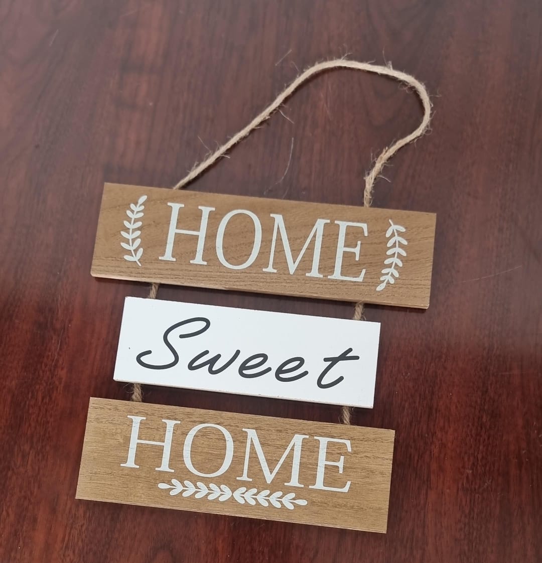 Home sweet home wooden hanging decor