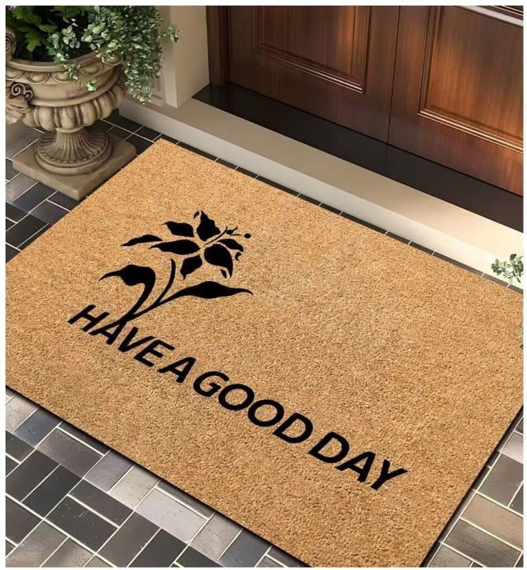 Rubber bottom door mats