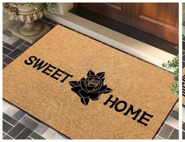 Rubber bottom door mats