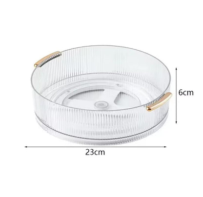 Ribbed Acrylic Rotating Cosmetic Organizer