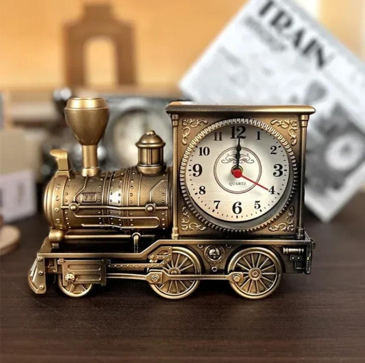 Retro locomotive train vintage alarm clock