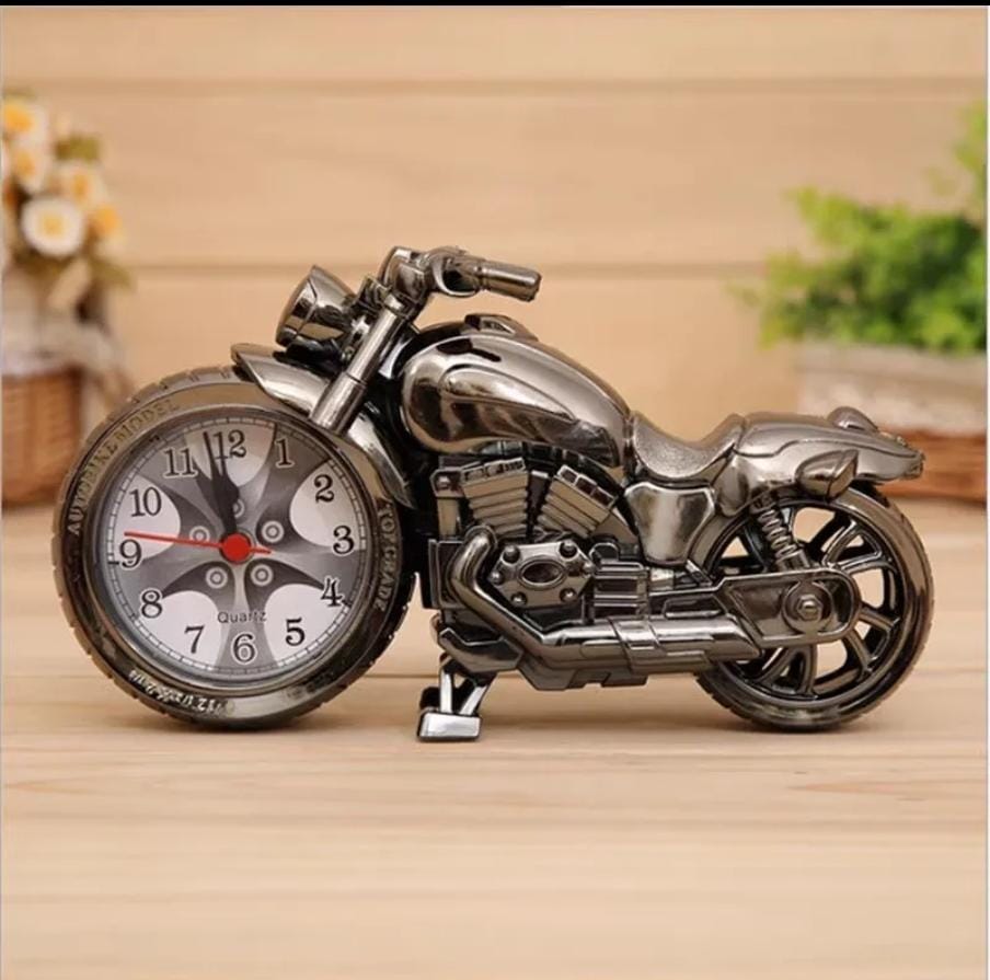 Retro motorcycle alarm clock