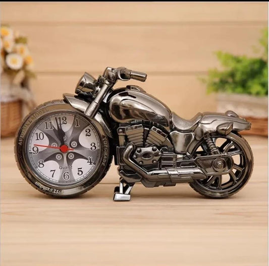 Retro motorcycle vintage alarm clock